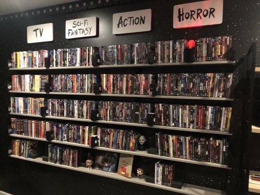 Actual  video rental place inside