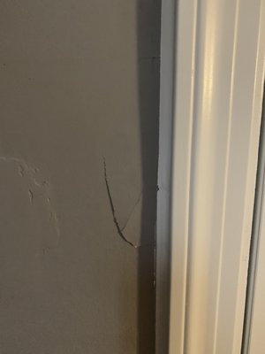 Crack in our plaster they refused to fix or give a discount for!