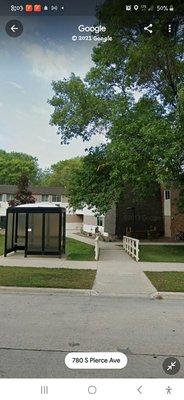 Front view of the building that the Manager's office is in.