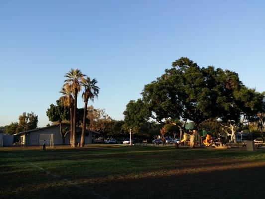 The field and Raymond Elementary in the distance.