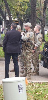 Secret Service outside our office during the funeral of President George HW Bush 41 at St. Martin's Episcopal Church