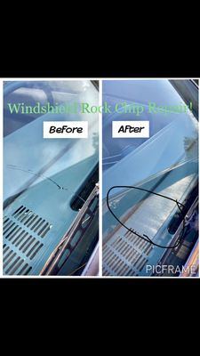 Before and After of Windshield Crack