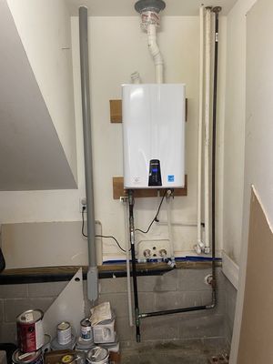 Tankless water heater installation