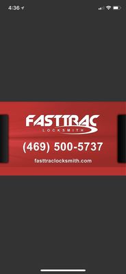 Fast Trac Locksmith card