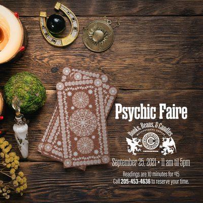 Psychic Faire poster (every September)