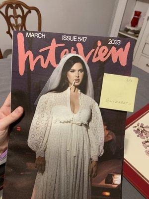 Very limited issue of the coveted Lana Interview magazine.