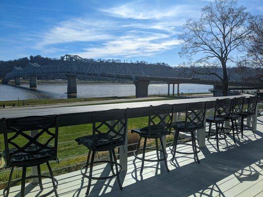 View of the Ohio River from our newly remodeled deck.