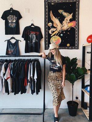 Wide selection of vintage tees, denim, and accessories