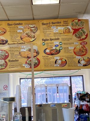 Menu and prices