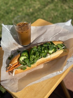 Banh mi has so much length and girth. A rarity these days. Really delicious and filling.