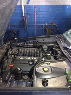 Jaguar in for a coolant leak