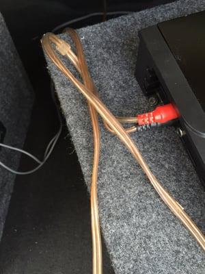 Used old wires to install my amp and sub