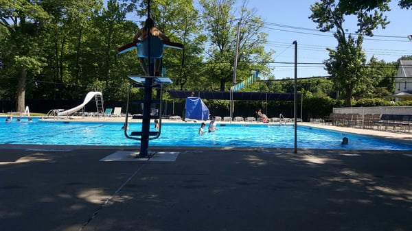 Nice dip in pool after a bbq.