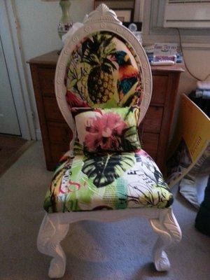 My new again chair. Funky and fun.