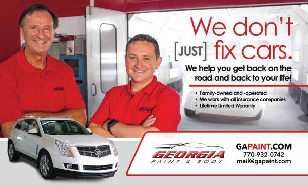 Georgia Paint & Body, Inc. provides top quality paint and repair services.  We don't just fix cars, we care about the customer!