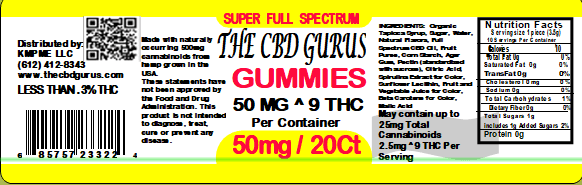 50mg  DELTA 9 THC PER CONTAINER
20 COUNT