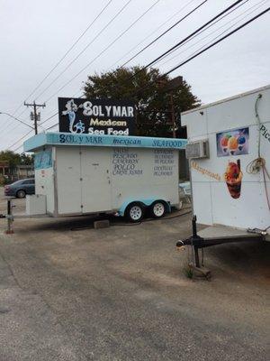 Next to the Shaved Ice food truck