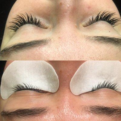 Before and After Novalash Eyelash Extensions by Kim