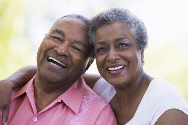 Husband and Wife Smilling