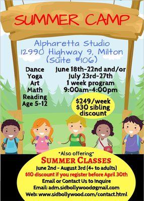 All set for Summer!! Enroll your kids for the Summer Classes/ Camp at the Shiv's Institute of Dance, Alpharetta!