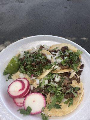 Tacos con Asada