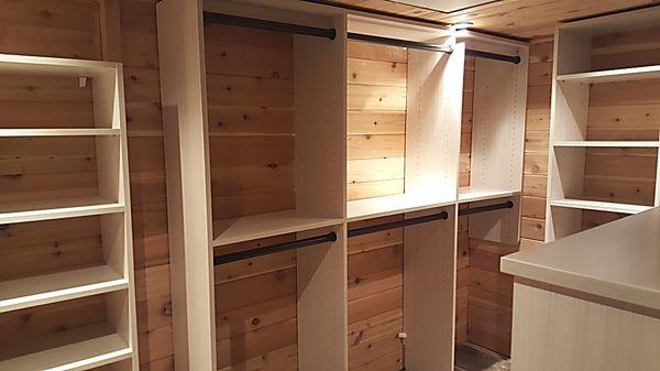 Cedar closet coat room!