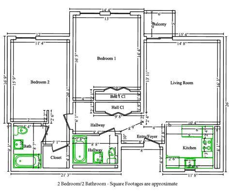 Introducing The Harbor: Our 2 Bedroom/2 Bathroom Floor Plan