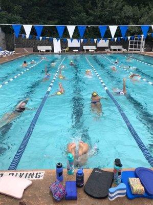 Swim team practice