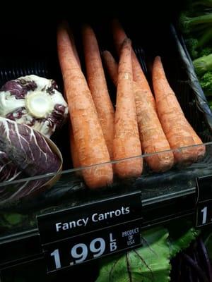 You're kidding about the "fancy" carrots right? And the $2/lb price, right? Right????