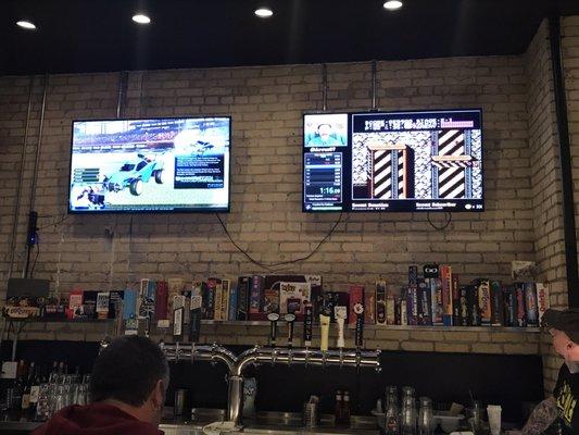 No sports on the TVs at Byte - just video games