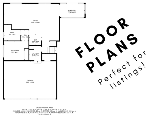 We provide detailed 2D & 3D floor plans with all interior dimensions & room labels. Perfect for listings or staging. Inquire today!