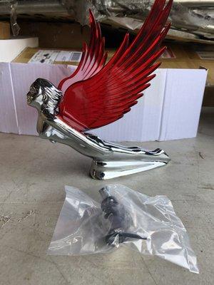 Lady hood ornament  Red, Blue, Green, Amber