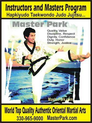 Instructor and Master Instructor Program by World Top Quality Authentic Oriental Martial Arts by Grand Master Park