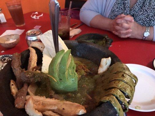 Chicken and steak molcajete, highly recommend.