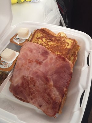 French toast with side of ham