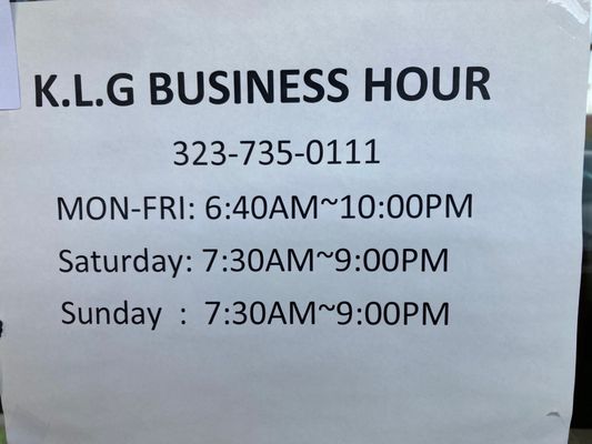 Business Hours