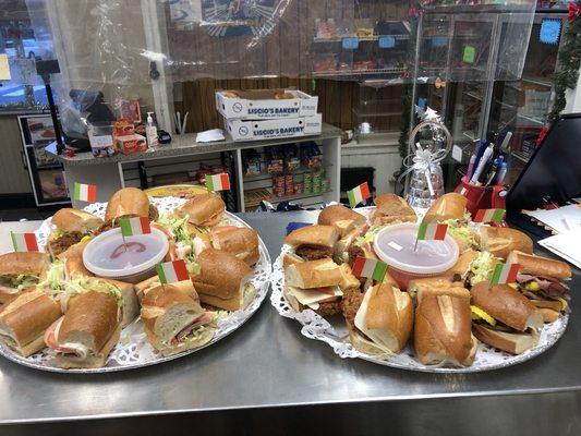 American/Italian hoagie trays