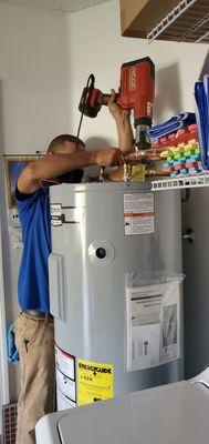 New Water Heater install labor and manufacturer warranty on all installation.