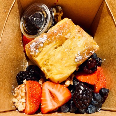 Croissant French toast: With fresh berries and walnuts Instagram: @angelaisafoodie