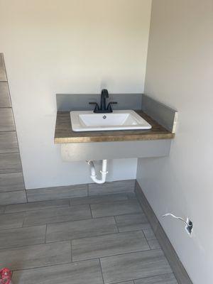 New sink installation