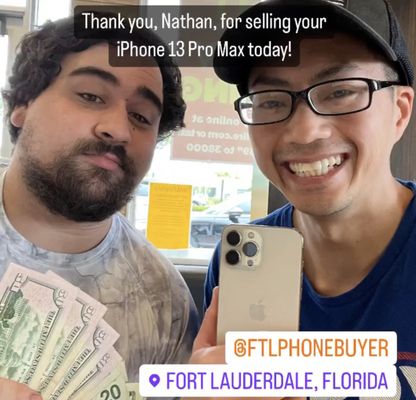 Thank you, Nathan, for selling your iPhone 13 Pro Max today!