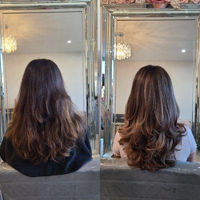 layerd cut/Balayage  by Mellin