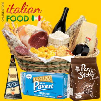 Parmigiano Reggiano Cheese, Extra Virgin Olive Oil 100% Italian, Crakcers, Fresh Past and more.