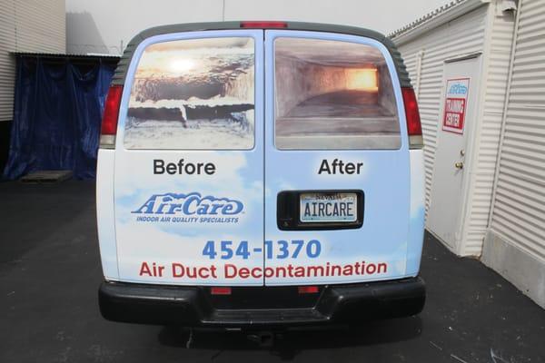 Air-Care Van Showing Before & After