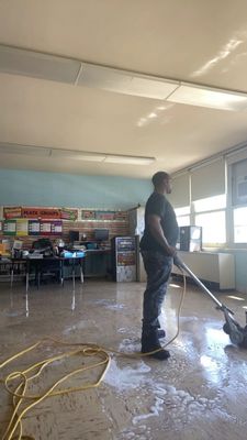 School floor  Stripping