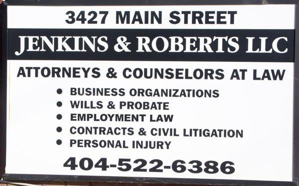 Practice Areas of Jenkins & Roberts LLC