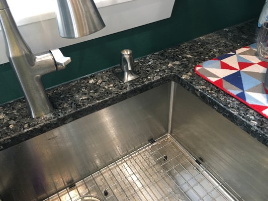 Large kitchen sink undermount install, for FREE!