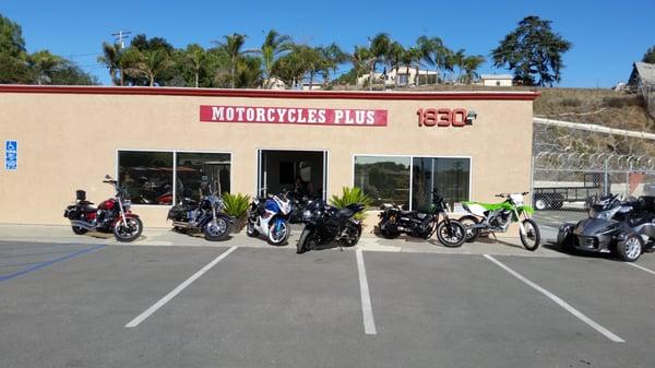 We carry only high quality pre-owned motorcycles.  We also carry oil, oil filters, Cleaning supplies, helmets, motorcycle covers and more