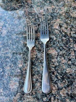 Salad and dinner fork. That's old school