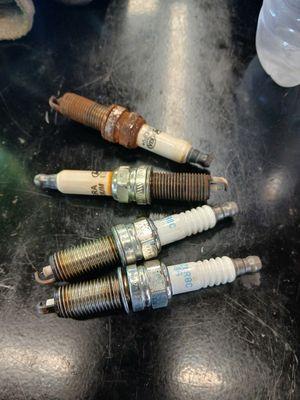 Rusty spark plugs